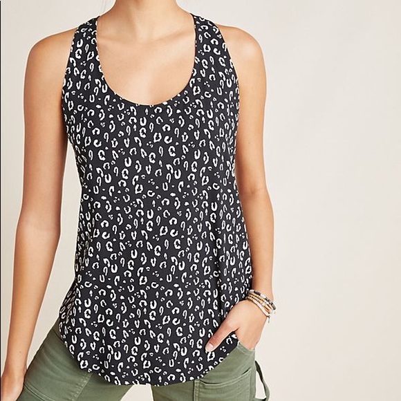 Anthropologie Tops - Anthropologie mixed media leopard top